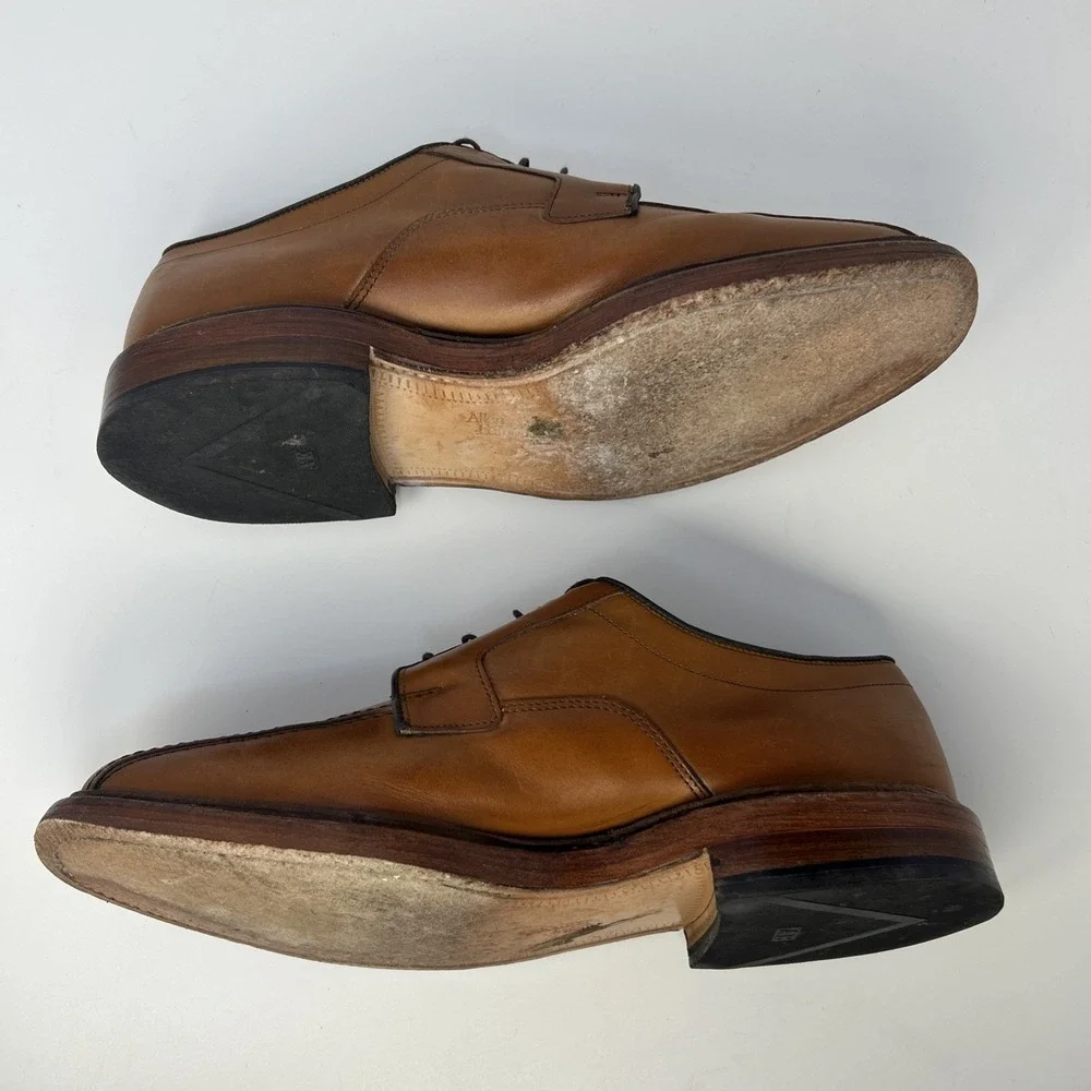 Allen‎ Edmonds HILLCREST Walnut Men's Size 8.5 Leather USA Oxfords Shoes